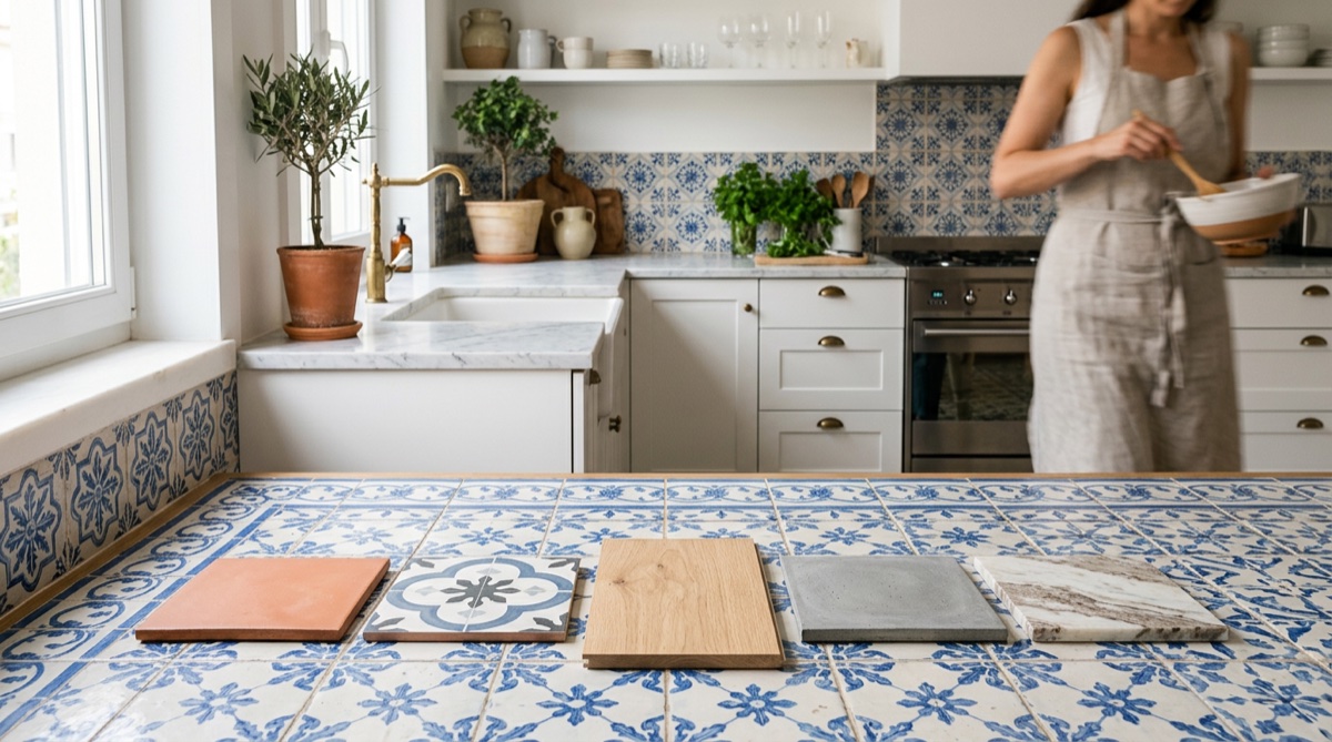 Diferentes tipos de pavimento para cozinha em Portugal cerâmico e vinílico